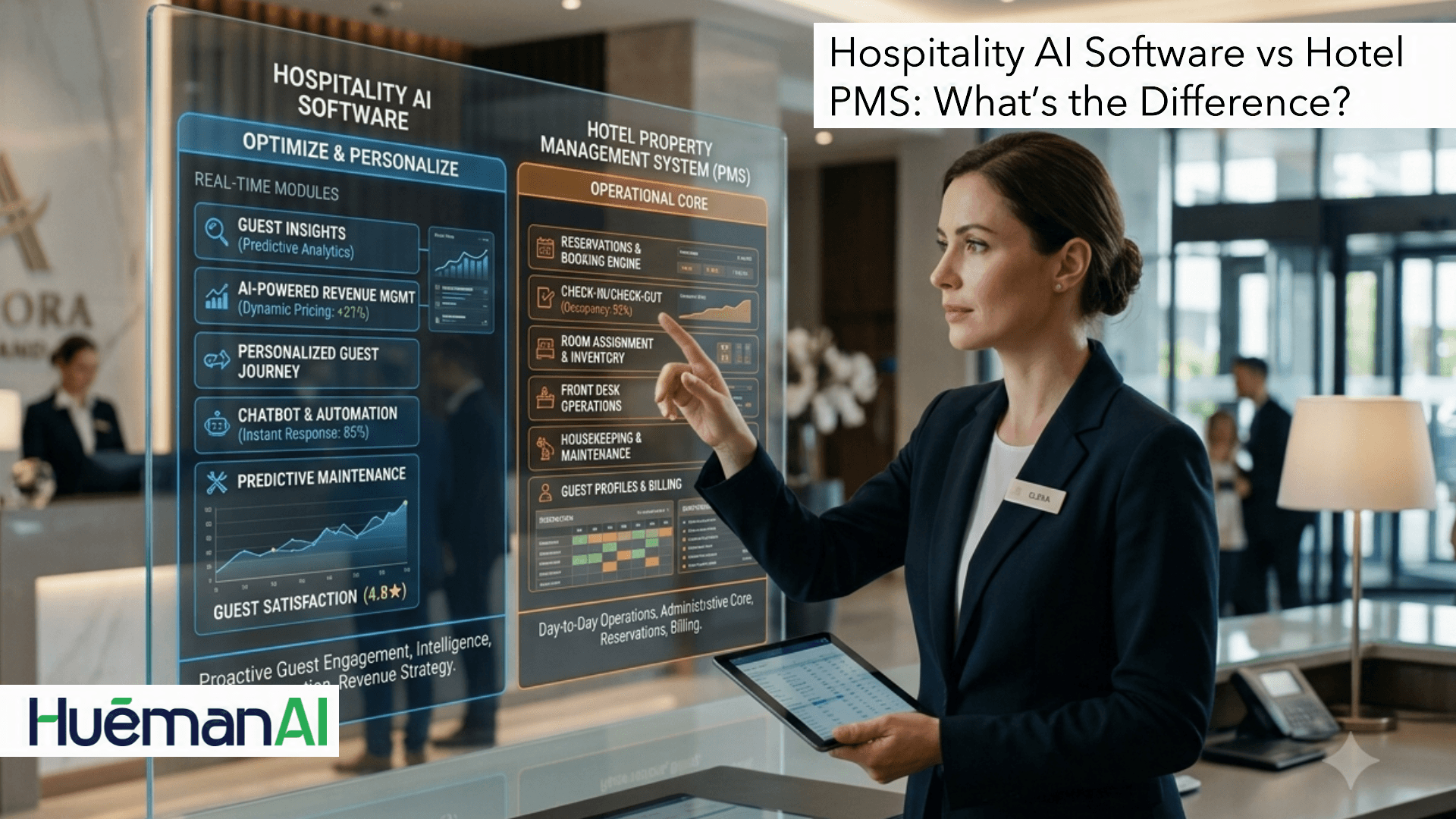 Hospitality AI Software vs Hotel PMS: What’s the Difference?